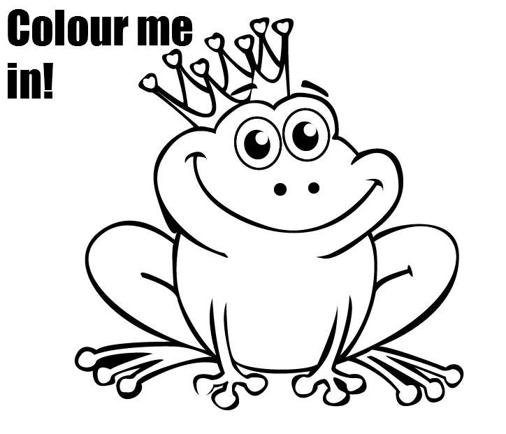 Free frog coloring page - it's a prince baby!