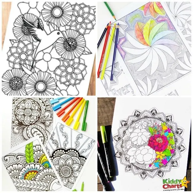 100 + Awesome Printable Coloring Pages for Adults