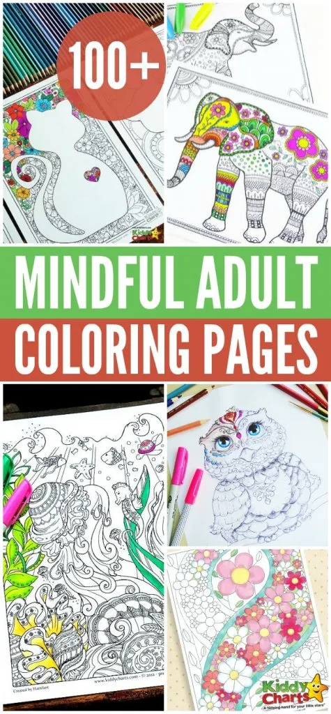 100+ Mindful Adult Coloring Pages for adults