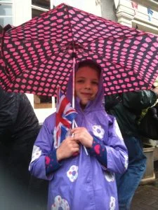 Waiting for the Olympic Torch relay