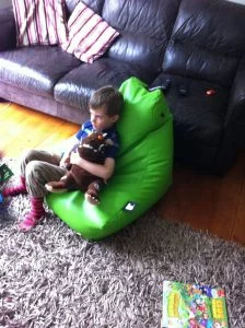 Mini b bean bag review: Using it!