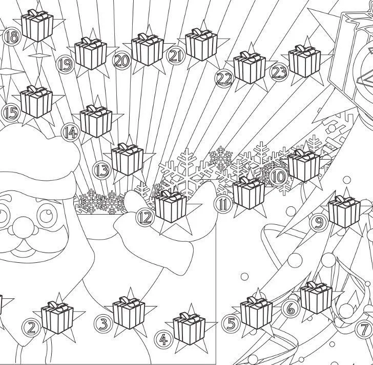 advent calendar outlines