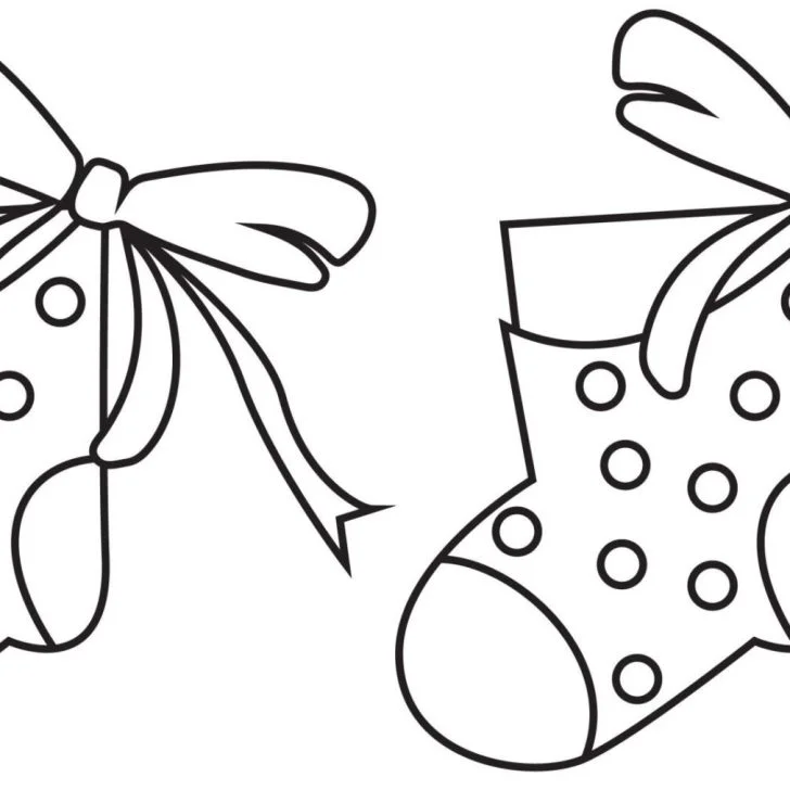 Stocking coloring pages