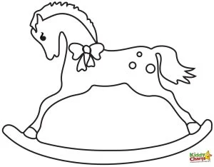 Rocking horse coloring pages
