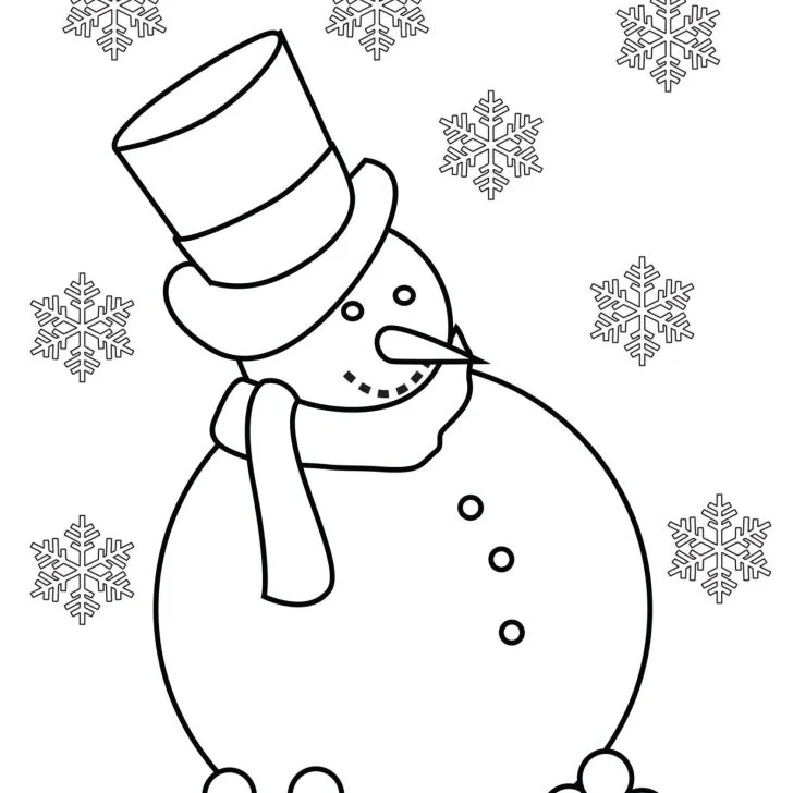 Snowman coloring pages