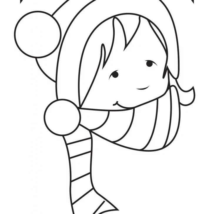Carol Singer - Xmas Coloring Pages