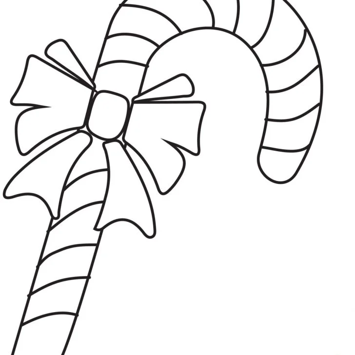 Candy Cane Coloring Pages