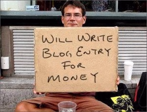 Make money blogging: begging