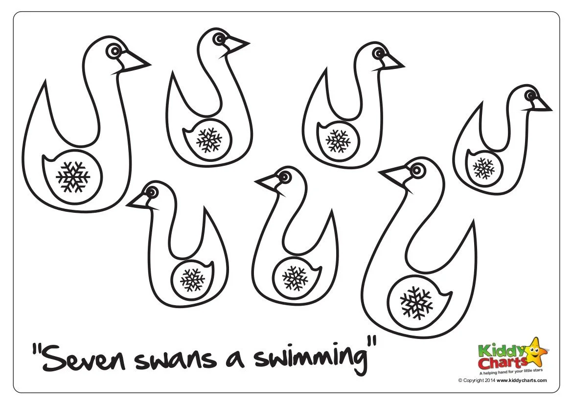 seven swans a swimming