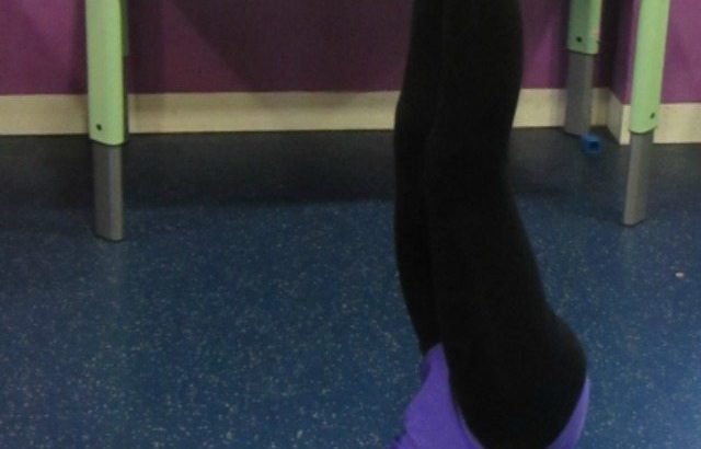 We are showing off our skills for head over heels about gymnastics - this is the candlestick apparently...