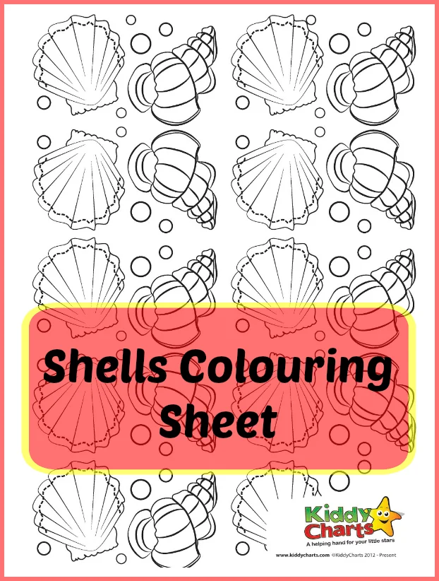We have a shells coloring sheet for you today in our free printables section