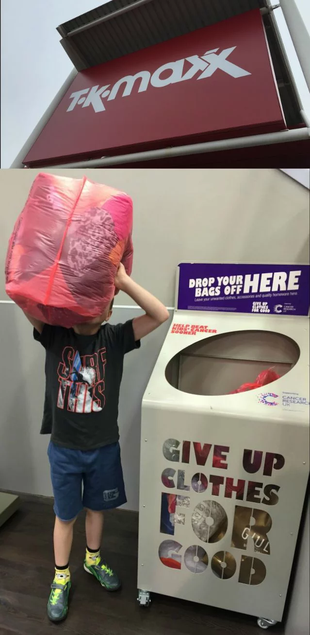 Take your unwanted clothes, accessories, and homeware to TK Maxx and you can help raise money for Cancer Research UK Kids and Teens.