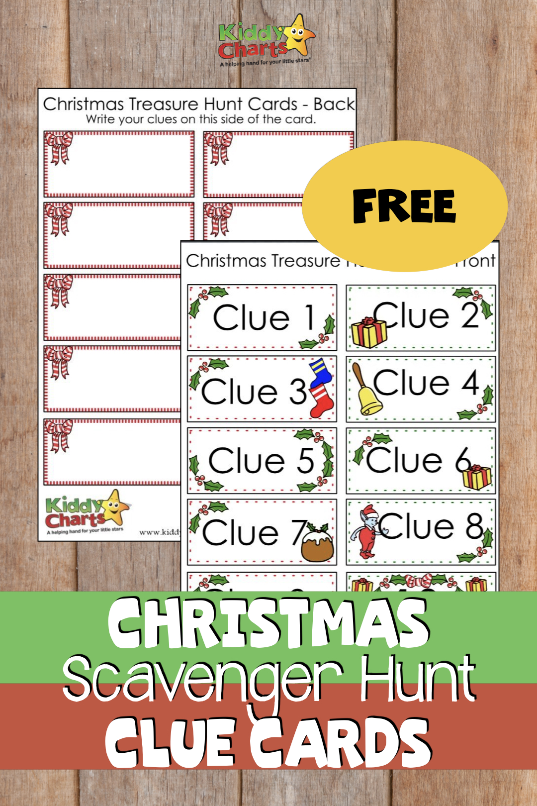 Christmas scavenger hunt free printable clue cards for kids With Clue Card Template