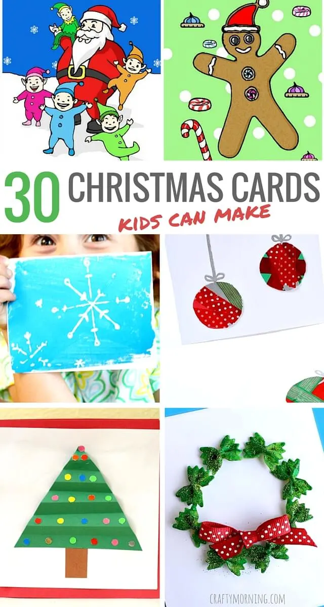 30 Christmas Cards Kids Can Make