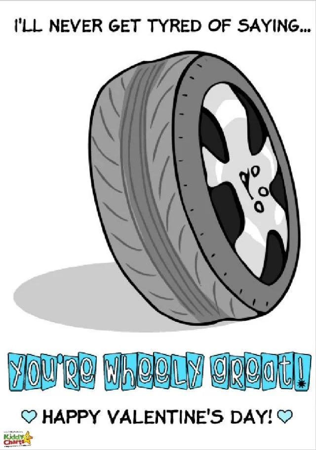 You're Wheely great, Daddy! Valentines Day Cards for Dad can be hard to find, that work for daughters - but this one is just so sweet. And we have three other valentines day card designs on the blog too.