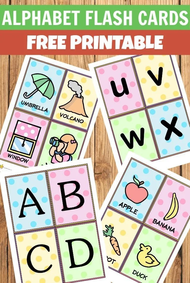 Alphabet flash cards free printables