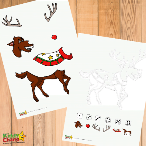 Roll a reindeer free printable game