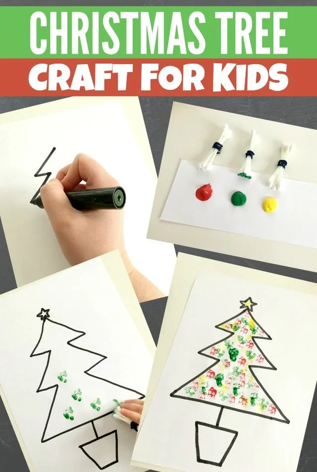 Simple Christmas Tree craft for kids to make