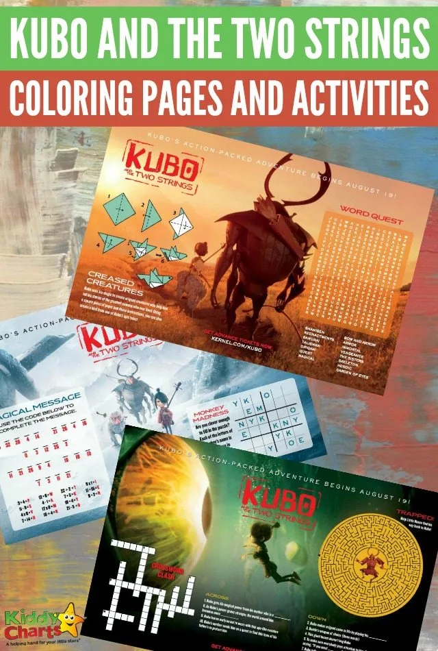 Kubo and the two strings coloring pages and activities for kids