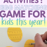 Children are playing an egg matching game for Easter at KiddyCharts.com.