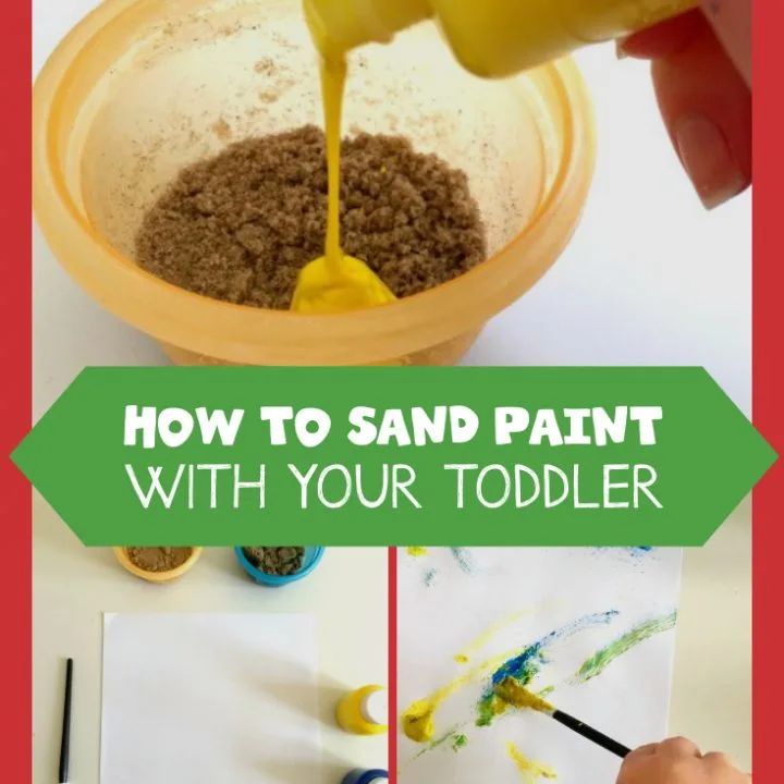 We've got all you need to know on how to sand paint with your toddler - come and see us to find out how much fun it can be! #toddlers #crafts #kidsactivities #painting
