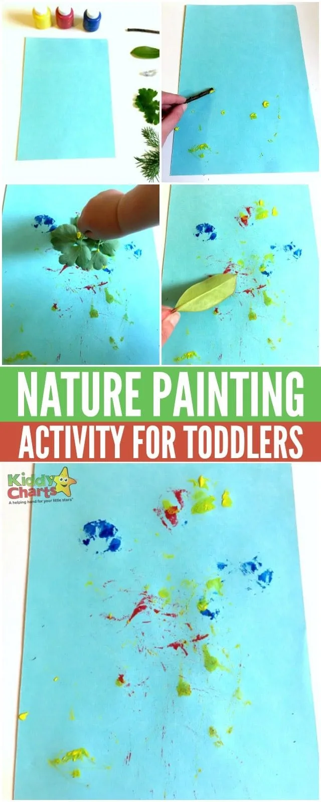 Nature Painting For Toddlers. Super fun activity for toddlers to make. #activityfortoddlers #paintingwithnaturematerials #activityforkids 