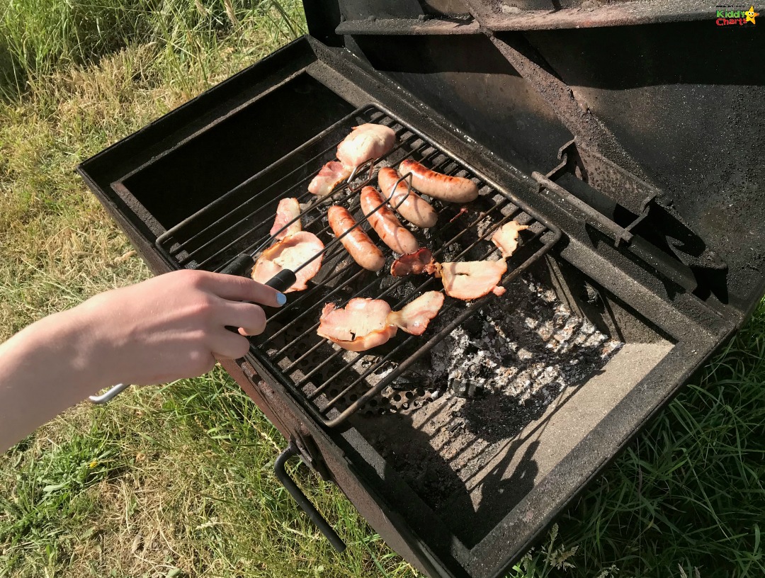 We loved the breakfasts near the tent on the BBQ in our Featherdown review - go take a look what we got up too! #travel #glamping #kidstravel