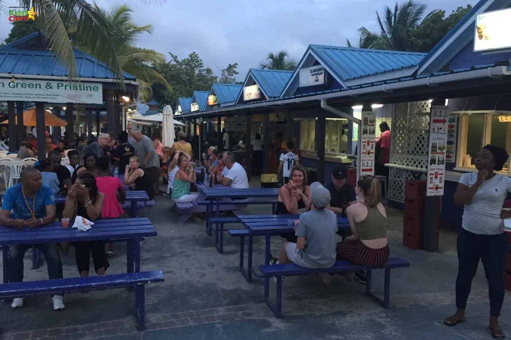 Barbados with kids means Friday Night Fish Fry at Oistins - check it out and the other ideas for visiting there with the kids #Barbados #kids #travel #oistins