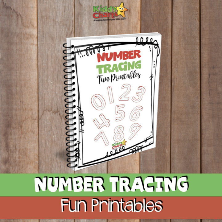 This image is offering a number tracing activity with fun printables to help children learn and practice their numbers.