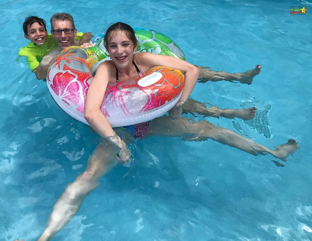 Fun in the lap pool at the family friendly Sea Breeze Beach House - perfect fun in Barbados. See what we thought of it!