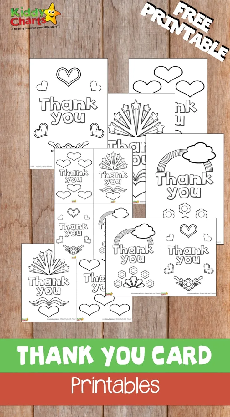 Printable Thank You Cards For Kids