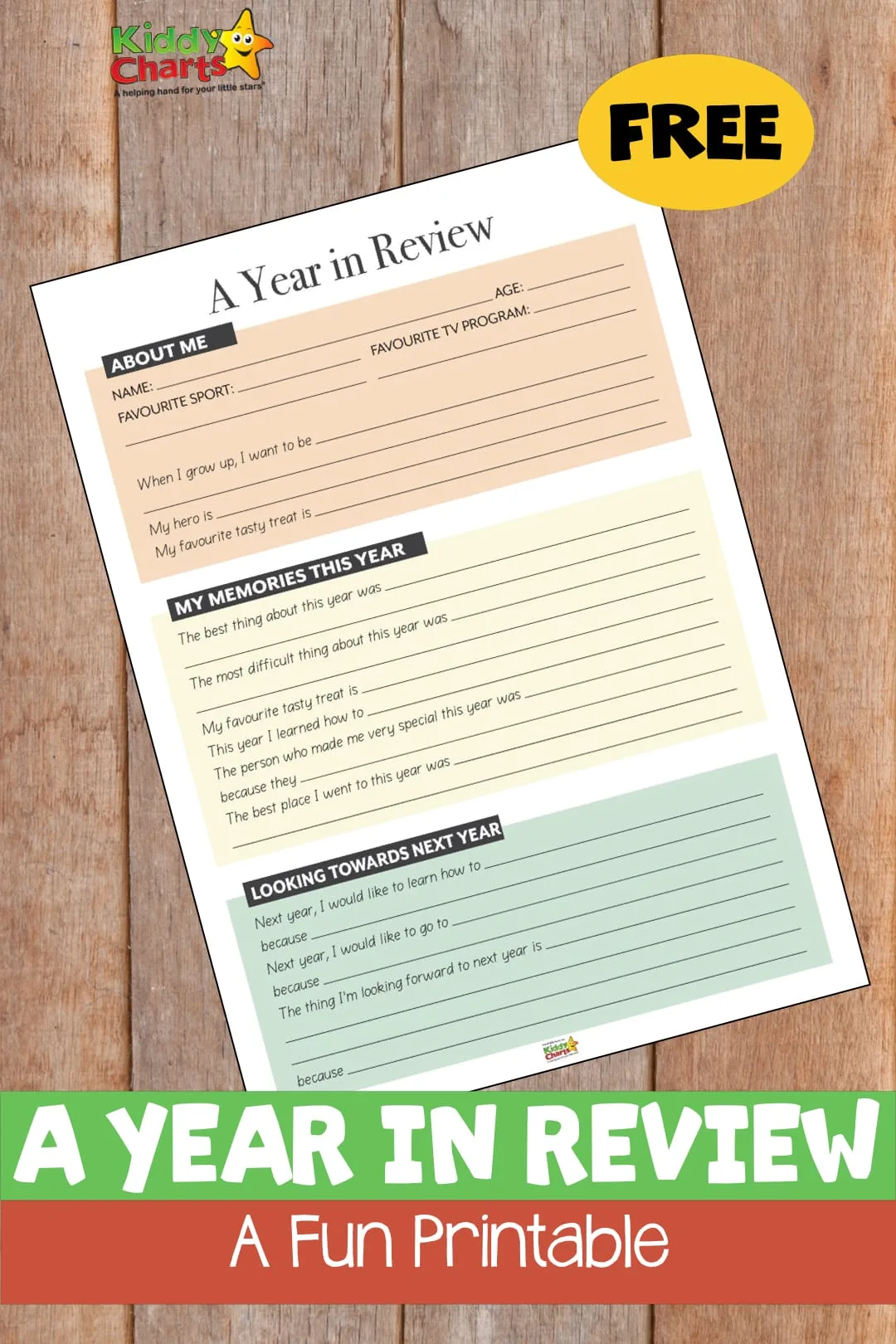 Look back on the last year with this great FREE printable for you and the kids. Happy New Year! #newyears #kidsactivities #newyear