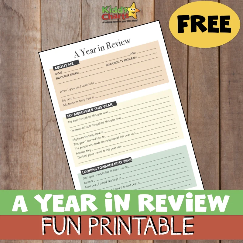 Look back on the last year with this great FREE printable for you and the kids. Happy New Year! #newyears #kidsactivities #newyear