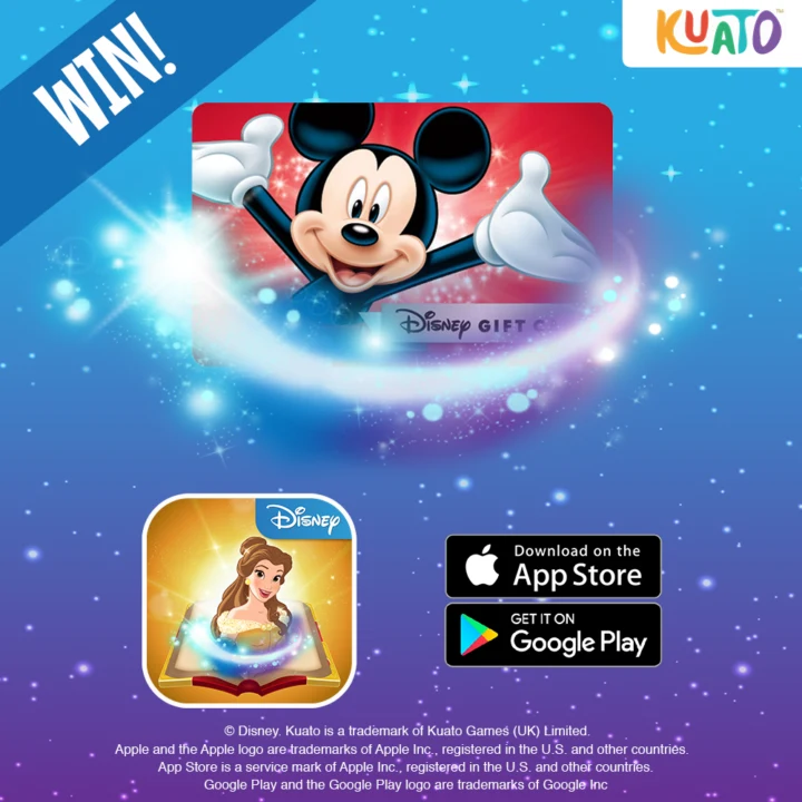 People are being encouraged to download the Kuato app to win a Disney gift card from Apple and Google Play stores.