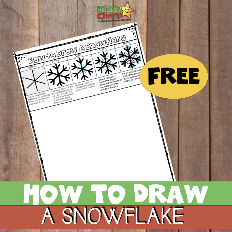 How to draw a snowflake - simple instructions for you to print out NOW and do with the kids! #winter #snowflakes #kidsactivities #kids