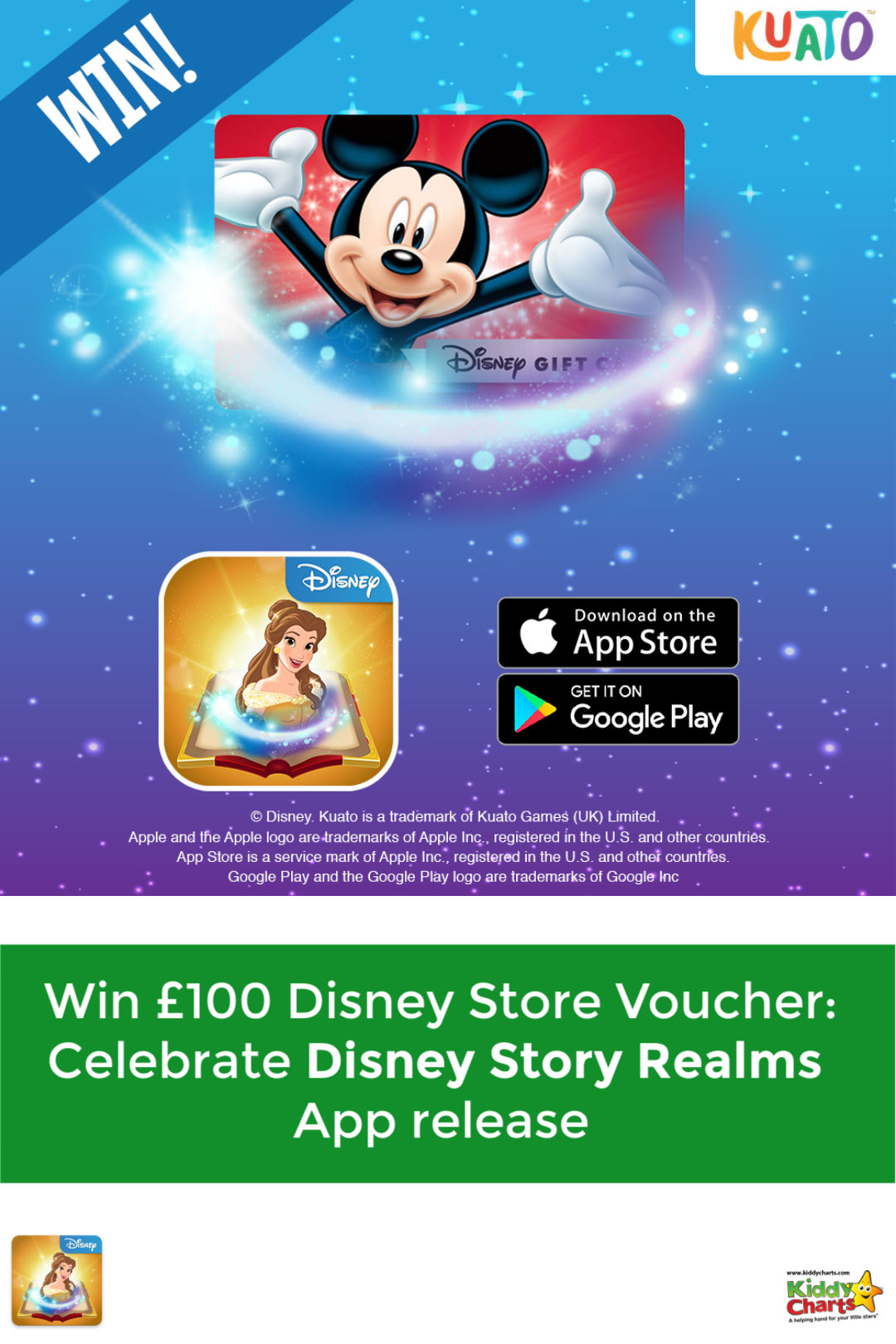 We have £100 Disney Voucher to give away to celebrate the Disney Story Realms App release; pop over and try and win! #giveaways #win #disney