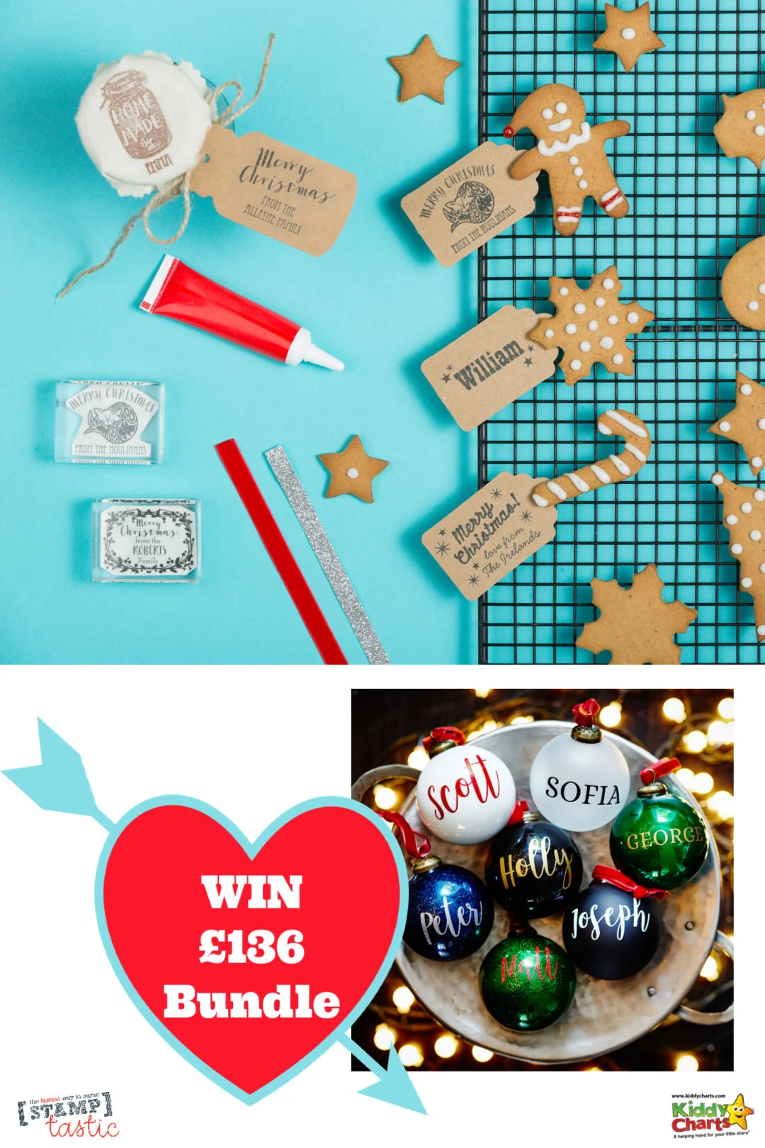 Win £136 of goodies from Stamptastic for a fabulous personalised Christmas! #giveaways #win #christmas