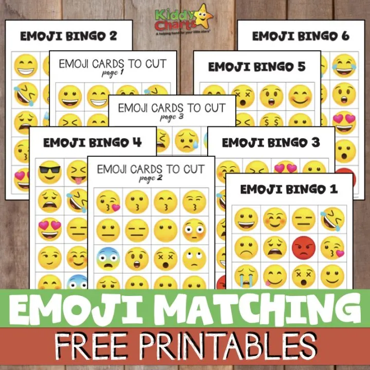 We have a fabulous game for you - Emoji Bingo. Play it with the kids today! #Emojis #Printables #Games #Bingo #Matching #FreeStuff