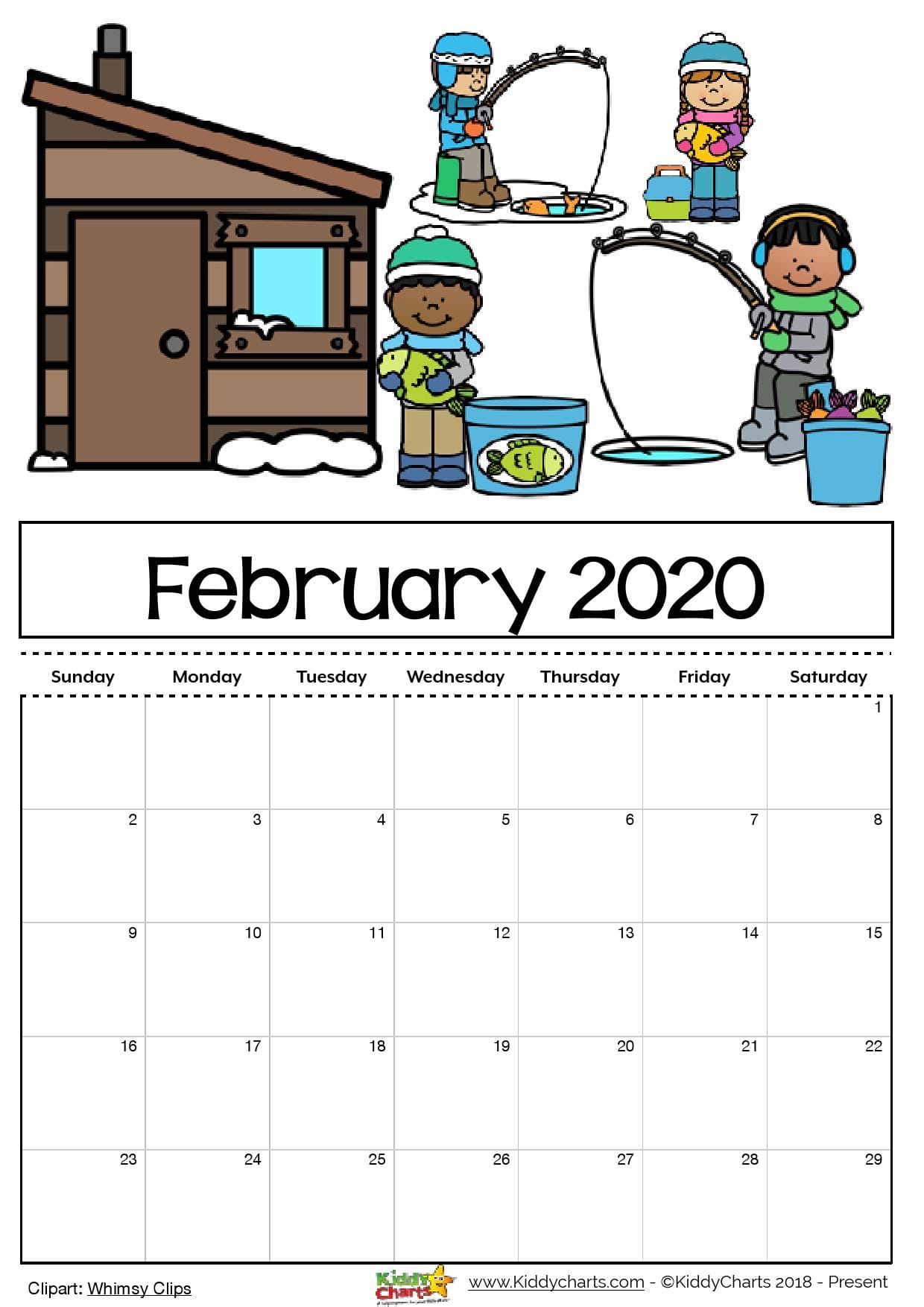 Free Printable 2020 Calendar For Kids Including An