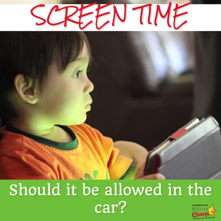 Should you be allowing screen time in the car with your kids - what do YOU think? #technology #screentime #kids #parenting #parents