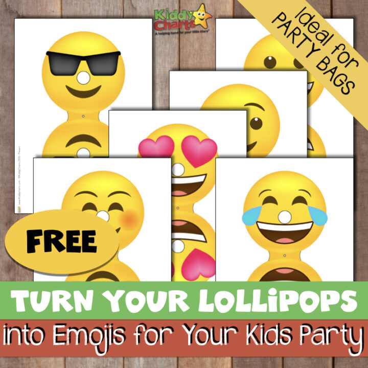 The perfect party bag idea - emoji lollipops covers