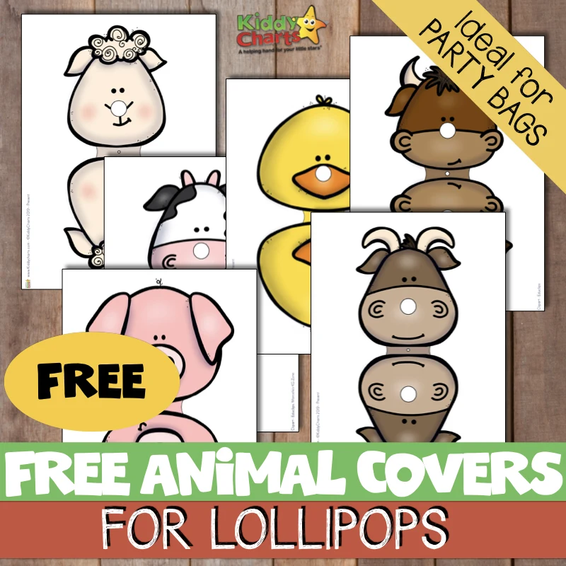 free farm animal lollipop printables.