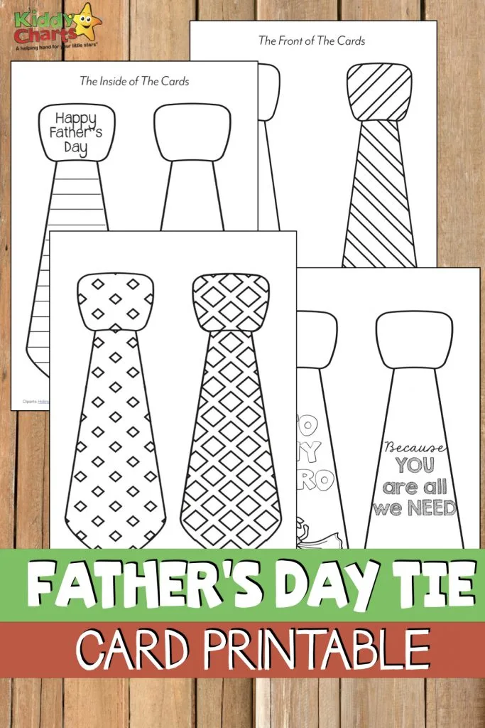 printable father s day tie card kiddycharts printables