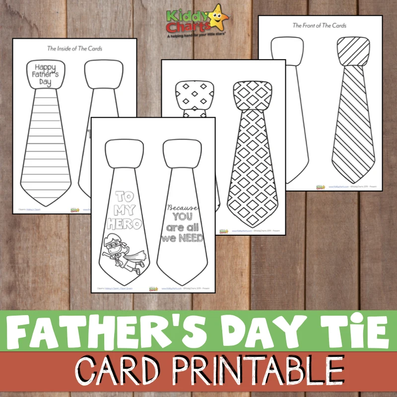 Finding the perfect Father's Day tie card may seem like an impossible feat. Sit down with your kids to print this adorable free printable father's day tie card. Work together to cut the card out and color it in Dad's favorite colors.