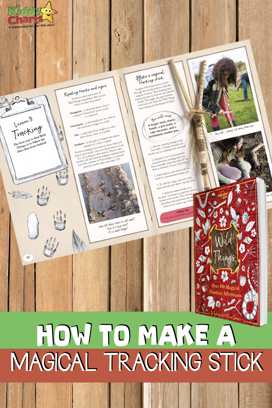Today we’re sharing how to make a magical tracking stick so that you can easily get outdoors and have some fun tracking magical creatures that live among us. #nature #forestschool #kidsactivities #magic #fairies #fairyactivity