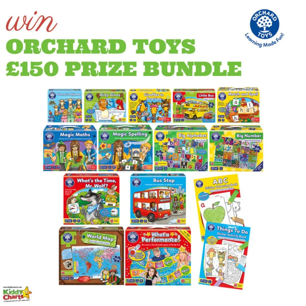 Amazing bundle of Orchard Toys worth £150 to give away to a lucky winner! Closes 17th August, 2019. Get ON it! #giveaways #win #toys #OrchardToys #Learning