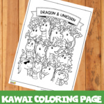 Kawai coloring page