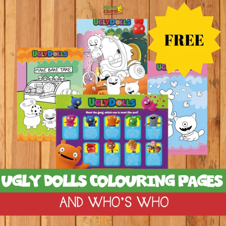 ugly dolls colouring: graphic
