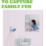 This image is promoting a canvas print product from Kiddy Charts that captures family fun.