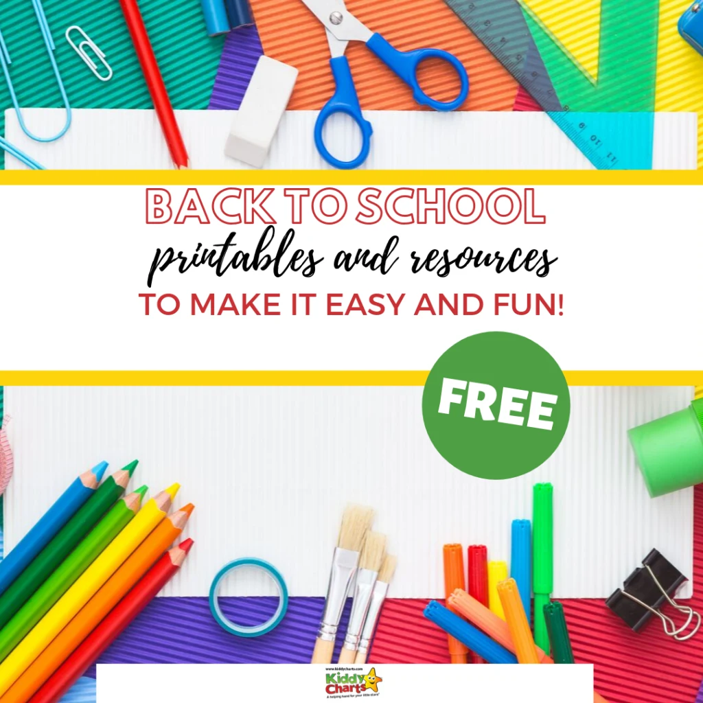 We know back to school can be a difficult time for all so we've gathered some of our most popular free back to school printables and resources to make things easy! Get the resources by visiting www.kiddycharts.com and Pin this for later! #backtoschool #school #schoolorganization #schoolhacks #backtoschoolhacks #backtoschoolmomroutine #backtoschoolfreeprintables #backtoschoolfreeactivities #homeschooling #homeschool